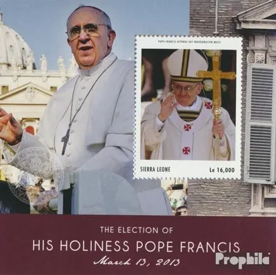 Produktbild von Briefmarken Sierra Leone 2013 Mi Block691 (kompl.Ausg.) postfrisch Wahl von Papst Franziskus