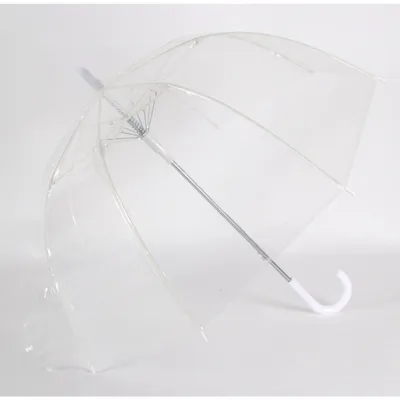 Image de Parapluie avec housse de protection 85 cm Transparent Structure en fibre de verre et toile POE