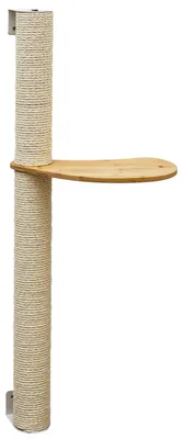 Imagen del producto de Árbol rascador de 96 cm para pared, con 1 plataforma, ideal para gatos. Rascador de sisal para montaje en pared