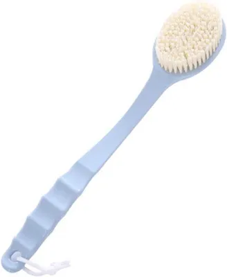 Immagine prodotto di Spazzola per la schiena - Spazzola morbida per il bagno - Per la pulizia del corpo - Manico in acciaio lungo - 1x1x1 cm - Blu