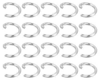 Productafbeelding van Ronde buigringen van roestvrij staal - 100 stuks - geschikt voor sieradenproductie en -reparatie - 8 mm diameter, 1,2 mm dikte