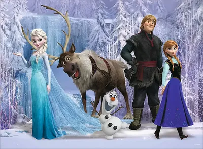 Zdjęcie produktu dla 100-elementowe puzzle dla dzieci Ravensburger XXL Disney Frozen Królestwo Królowej Śniegu 10516