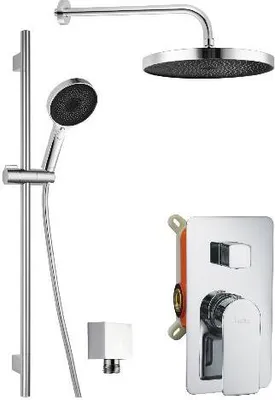 Immagine prodotto di kielle Vega - Set doccia con miscelatore da incasso, per 2 utensili, con accessori e corpo, cromato 20618SP20