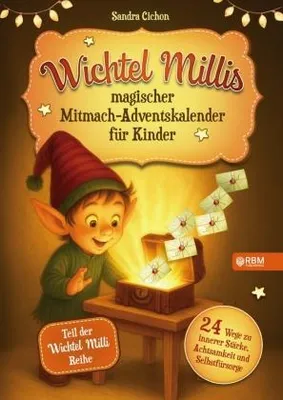 Zdjęcie produktu dla Magiczny kalendarz adwentowy dla dzieci autorstwa skrzata Milliego, zachęcający do wspólnej zabawy