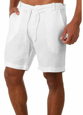 Imagen del producto de Pantalones cortos de tela para hombre, ideales para el verano