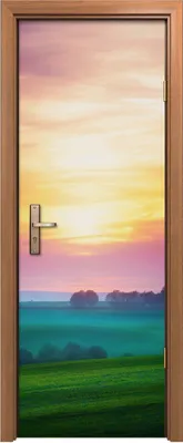 Produktbild von Türposter 70x200 cm Türaufkleber Türtapete Türfolie Klebefolie Landschafts mit Sonnenuntergang