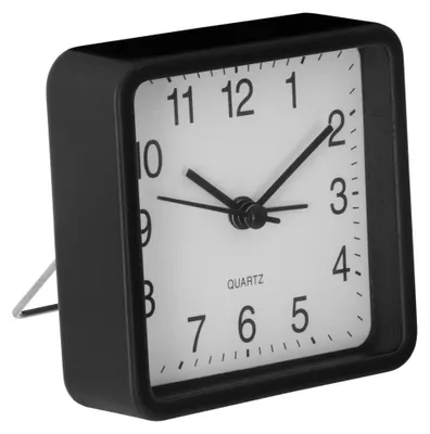 Produktbild von Quiet Tischuhr für Schlafzimmer Wecker mit Quarzwerk schwarz