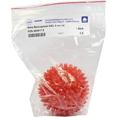 Image de Balle de massage « Hérisson » 9 cm, rouge, 1 pièce