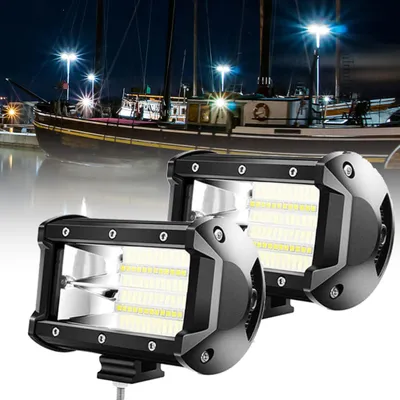 Obrázek produktu pro NAIZY 8 kusů LED pracovních světel pro terénní vozidla, doplňkové osvětlení pro auto, 72W, 10800 LM, 10-30V, 6000K, vodotěsné (IP67), třířadá konstrukce se třemi čočkami