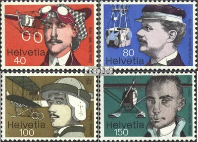Produktbild von Briefmarken Schweiz 1977 Mi 1090-1093 (kompl.Ausg.) gestempelt Flugpioniere