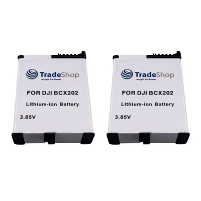 Produktbild von 2x Trade-Shop Li-Ion Akku 3,85V / 2100mAh kompatibel mit DJI Osmo Action 3, 4, 5 ersetzt BCX202 / Actioncam, Action-Kamera Zubehör Battery