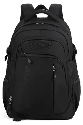 Produktbild von Aoking Uni Rucksack, Schwarz, mit Reißverschlussfächern, 33x47x21 cm, Polyester