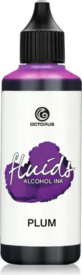 Image de 100 ml d'encre à alcool Octopus Fluids PLUM, encre à alcool pour Fluid Art et résine, violet