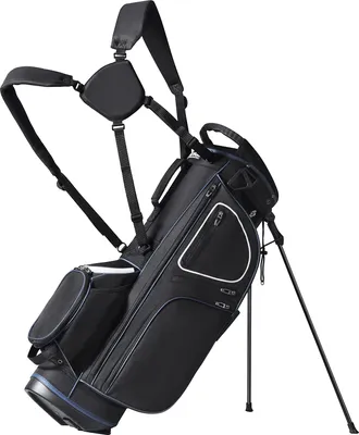Zdjęcie produktu dla Torba na wózek golfowy VEVOR, wysokiej jakości torba na wózek ze stojakiem, wytrzymałe torby golfowe z uchwytami i osłoną przeciwpyłową oraz odpinanym podwójnym paskiem dla mężczyzn i kobiet, czarno-białe