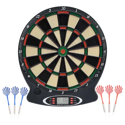 Produktbild von vidaXL Elektrische Dartscheibe mit Darts Schwarz Polypropylen
