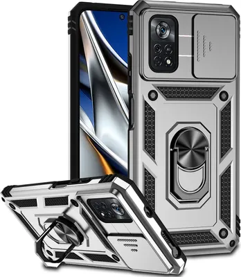 A product shot of a phone case with a phone inside, and another case shown from a different angle.