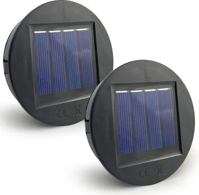 Image de Panneau solaire de rechange pour éclairage de jardin - 8 cm - étanche IP65 - éclairage LED - lot de 2