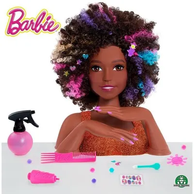 Image de Barbie - Tête pour coiffure - Style afro