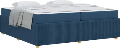 Obrázok produktu pre Rám postele s matracmi Modrá 200 x 200 cm látka