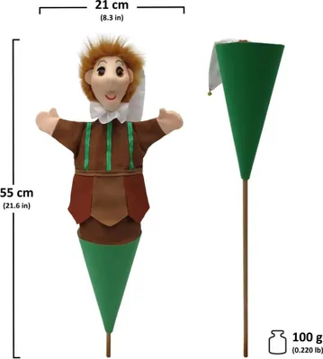 Produktbild von Kasperl 55 cm 3in1, Tütenkasper