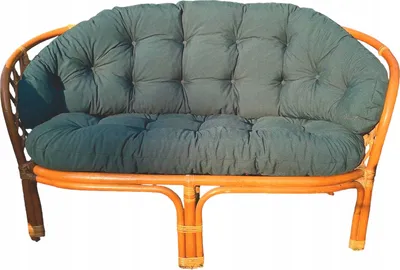 Produktbild von Kissen für ein Rattan-Gartensofa, Olive, Kissen für die Rückenlehne und den Sitz eines Rattan-Gartensofas