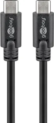 Zdjęcie produktu dla Goobay | Kabel Usb-C | Męski | 24-Pinowy Usb-C | Męski | Czarny | 24-Pinowy Usb-C | 0,5 M