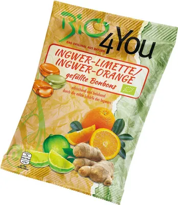 Produktbild von gefüllte Bonbons - Ingwer-Limette|Ingwer-Orange 75g