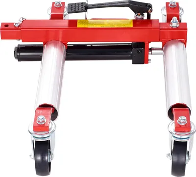 Image de Chariot SucceBuy, capacité de charge max. 1500 livres, chariot pour voiture, roues pivotantes à 360°, cric hydraulique pour le positionnement de véhicules lourds, pour la réparation et le déménagement de voitures, set de 2 pièces