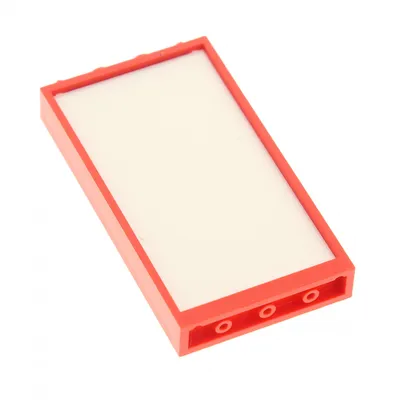 Produktbild von 1x Lego Fenster Rahmen 1x4x6 rot Scheibe weiß 7937 4585643 57895 4550015 60596