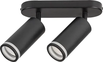 Image de Rabalux Plafonnier noir Senobia pour ampoule 2x GU10 73034