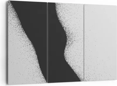 Produktbild von Bild auf Leinwand - Leinwandbild - 3 Teile - Schwarz Staub Weiß - 165x110cm - Wand Bild - Wanddeko - Wandbilder - Leinwanddruck - Bilder - Wanddekoration - Leinwand bilder - Wandbild - CE165x110-4744