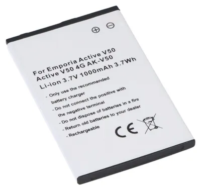 Zdjęcie produktu dla Akumulator pasujący do Emporia Active V50, Active V50 4G, Li-ion, 3,7 V, 1000 mAh, 3,7 Wh