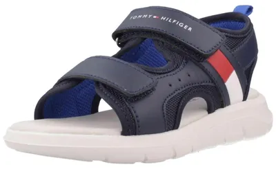 Zdjęcie produktu dla Tommy Hilfiger Flag Double Hook And Loop Sandals, Sandały, Dziecko, Niebieski, Wsuwane zamknięcie, Poliester, Poliuretan (PU), 1 szt.