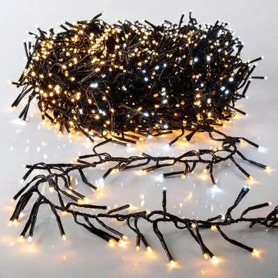 Obrázok produktu pre Reťaz svetiel s LED žiarovkami, kombinácia studenej a teplej bielej farby, s možnosťou stmievania a časovačom - 1512 LED - Vianočná svetelná reťaz, 14 metrov, s sieťovým káblom, vhodná na použitie v interiéri aj exteriéri