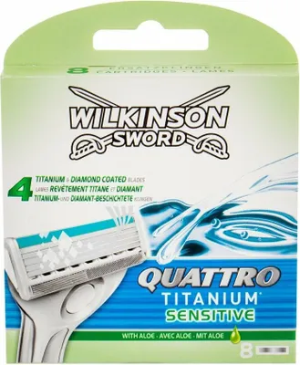 Immagine prodotto di Wilkinson Sword - Quattro Titanium Sensitive ( 8 pcs ) - Spare head