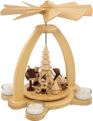 Produktbild von Unger Erzgebirge Teelichtpyramide 23x25cm, Modell:Vogelfütterung
