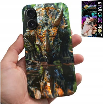 Produktbild von Etui Do Iphone 17 - Dino Dinozaur Triceratopsem Futerał