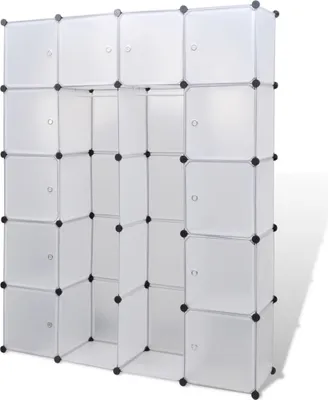 Obrázek produktu pro Modulární skříň se 14 přihrádkami bílá 37 x 146 x 180,5 cm