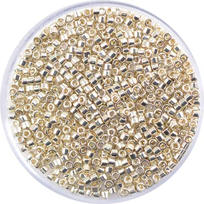 Produktbild von Delica-Rocailles, Ø 2 mm Silberfarben
