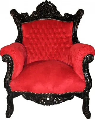 Produktbild von Casa Padrino Barock Sessel Al Capone Bordeaux / Schwarz 80 x 90 x H. 128 cm - Antik Stil