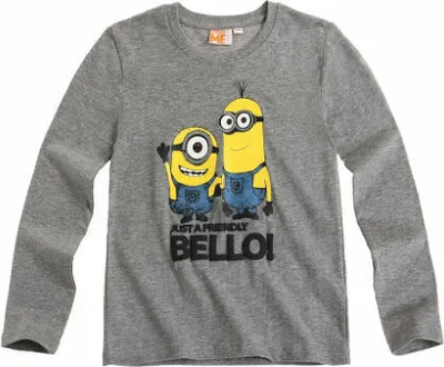 Produktbild von Minions Langarmshirt grau Größe 152