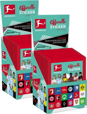 Image de Autocollants à collectionner Topps Bundesliga 2021/22 - 2 présentoirs (100 sachets)