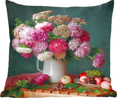 Produktbild von MuchoWow® Zierkissen Sofakissen Wohnzimmer Dekokissen 45x45 cm Obst - Rosa - Stilleben - Schlafpolster - Polster für das Sofa