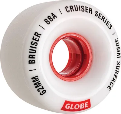 Image de Roues de skateboard Globe Bruiser blanches 62 mm / 88A blanches 62 mm / 88A