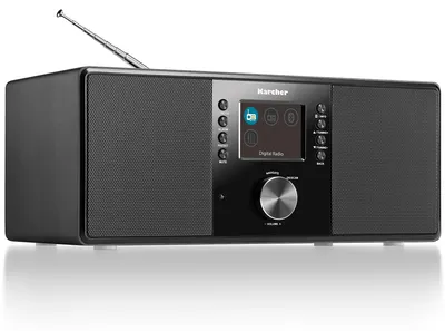 Zdjęcie produktu dla Radio cyfrowe Karcher DAB 5000+ (DAB+ / FM-RDS, AUX-IN, Bluetooth, budzik z podwójnym alarmem) czarny