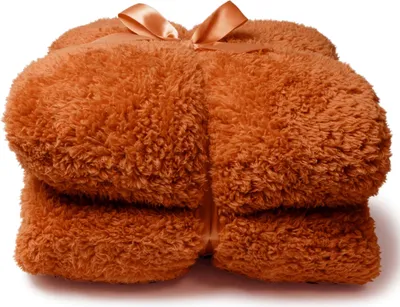Imagen del producto de Manta suave Teddy, color naranja