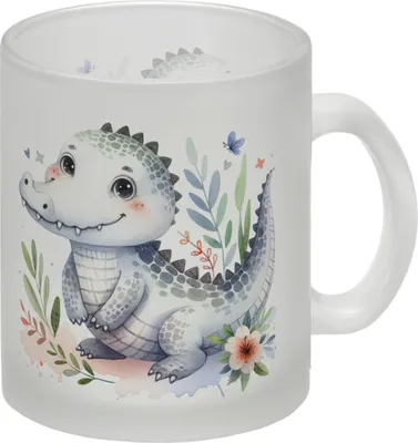 Produktbild von kleines Krokodil Glas Tasse