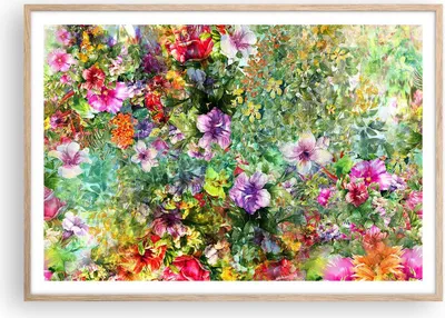 Produktbild von Gerahmtes Poster - Rahmen in heller Eiche - blume sommer natur - 100x70 cm - Wand Bild - Wanddeko - Wandbilder - Wandposter - Bilderrahmen - Bilder - Kunstdruck - Wandbild - P2NAA100x70-3842