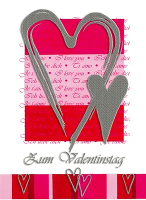 Produktbild von Valentinstag - Glückwunschkarte im Format 11,5 x 17 cm mit