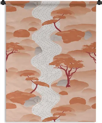 Produktbild von MuchoWow® Wandteppich Wandbehang Garten - Japan - Muster - Asien 60x80 cm Tapisserie Dekoration Wandtuch - Decke - Wandtücher - Wohne